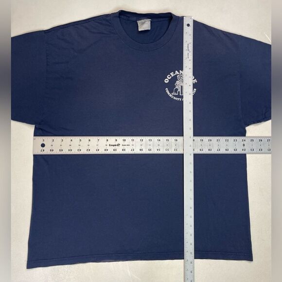 VINTAGE Oceanside Community Activities Graphic T-shirt Men XL Blue Faded - Picture 5 of 6